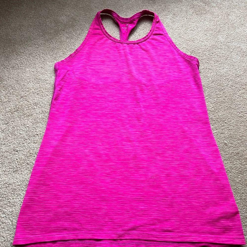Athleta Bright Pink Racerback Tank Top